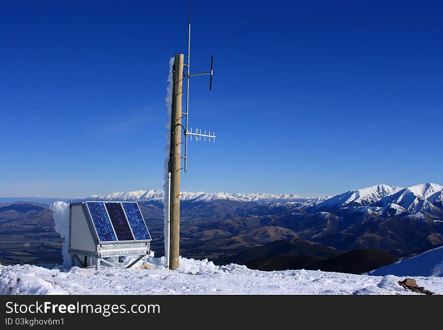 Communications station on top of Mt Oxford, New Zealand. Communications station on top of Mt Oxford, New Zealand