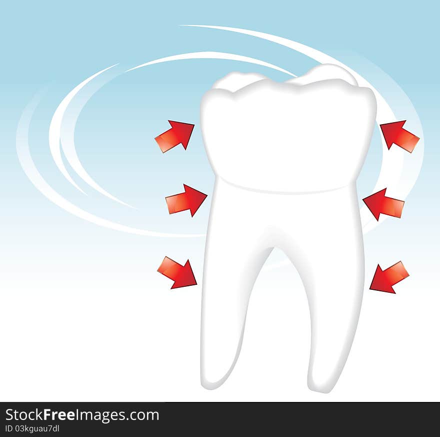 Healthy tooth. Dental concept