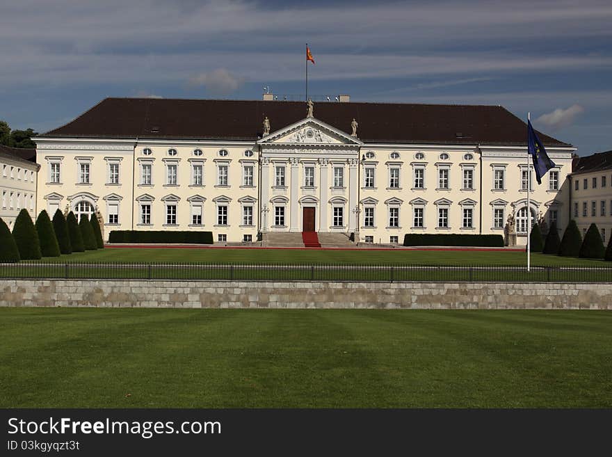 The Bellevue palace - the seat of President of Germany in Berlin, Germany. The Bellevue palace - the seat of President of Germany in Berlin, Germany.