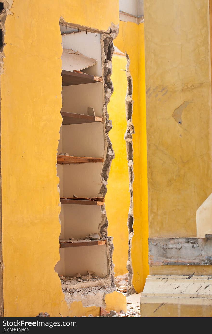 Different yellow old cement wall. Different yellow old cement wall