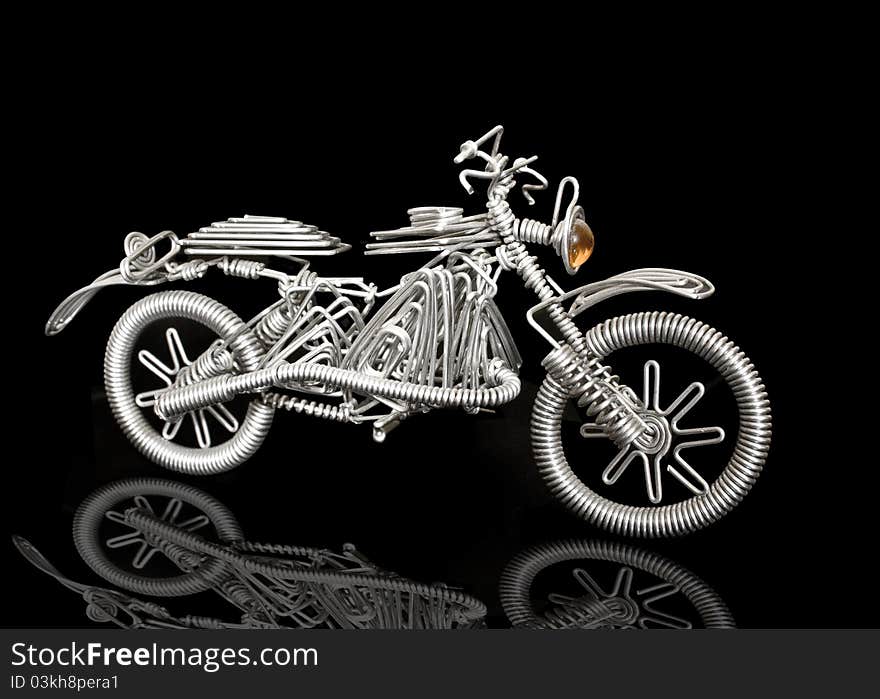 Isolated motorcycle