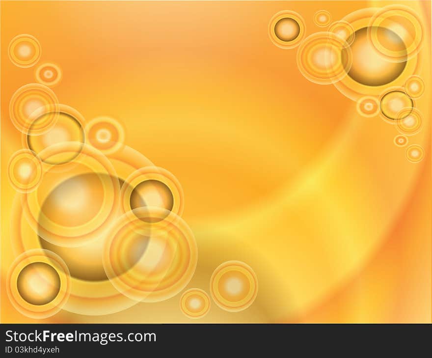 Orange sun background with rounds. Orange sun background with rounds