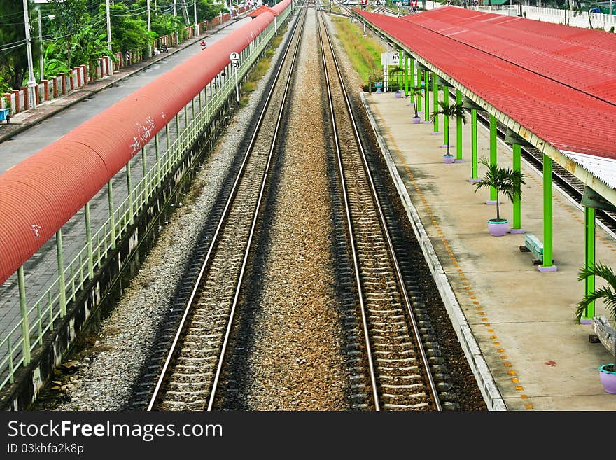 Bird eye view the twin railway