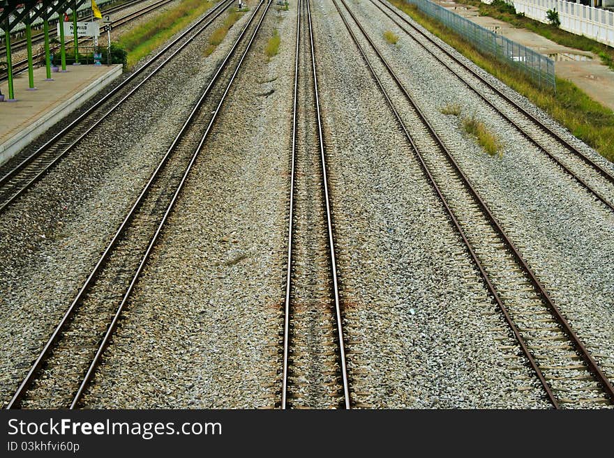 Bird eye view the twin railway