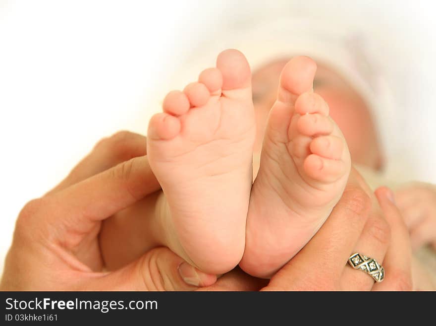 Little legs on white background