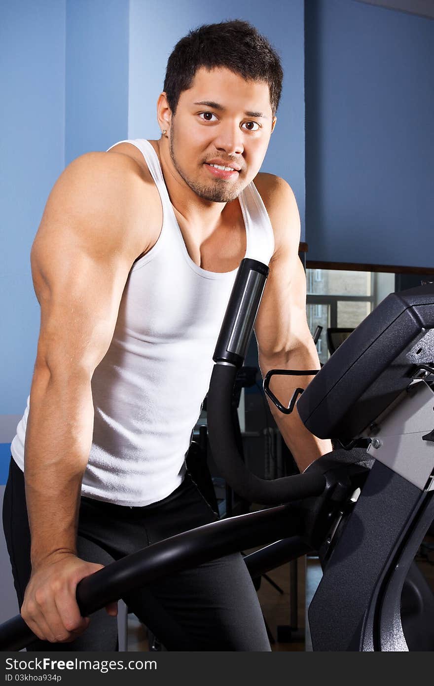 Man on treadmill