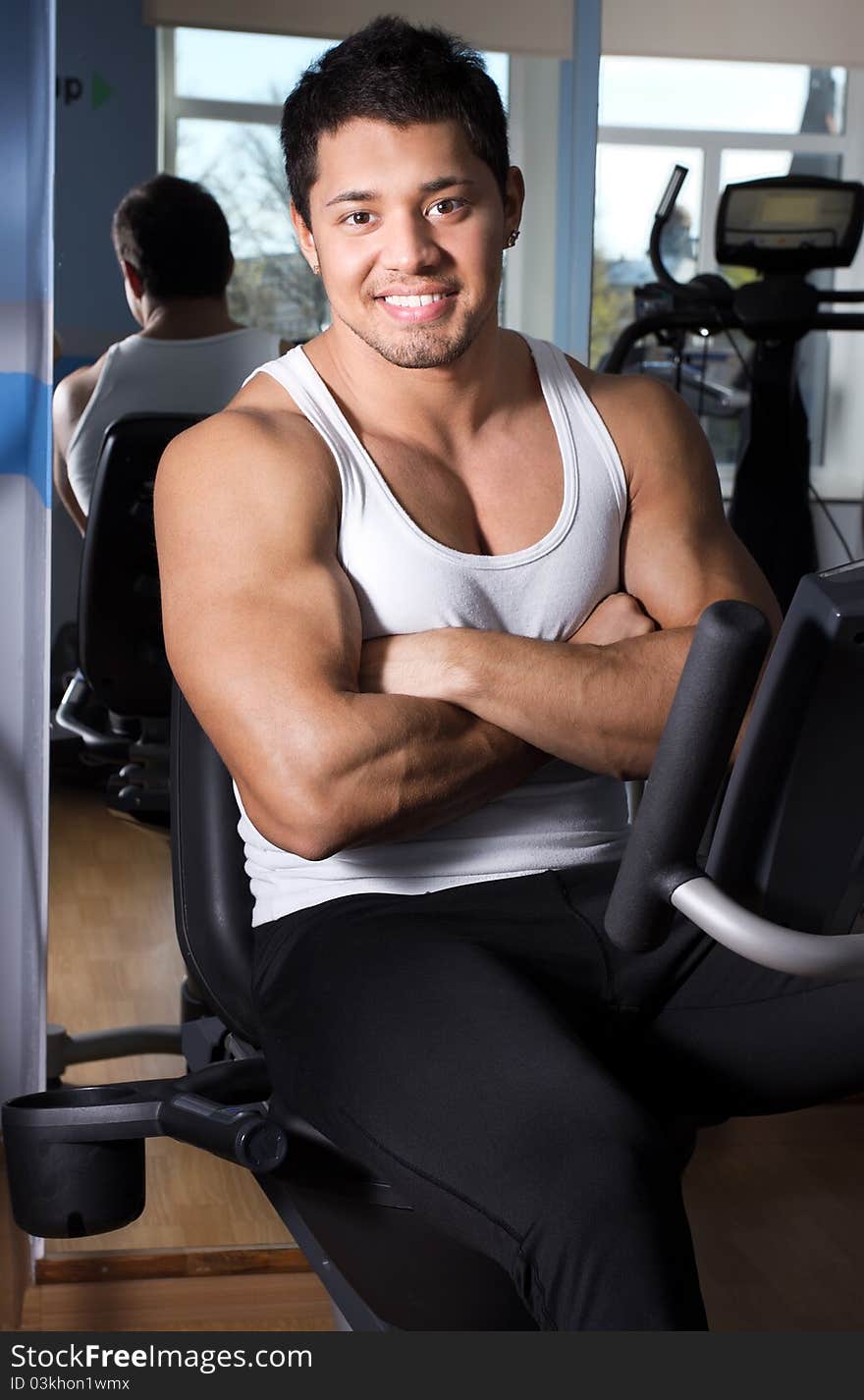 Handsome Man In Gym Room