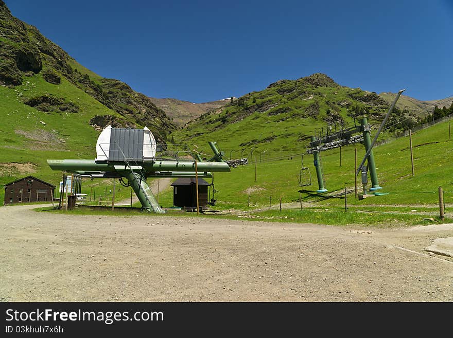 Vall de Nuria in the catalan pyrenees, Spain