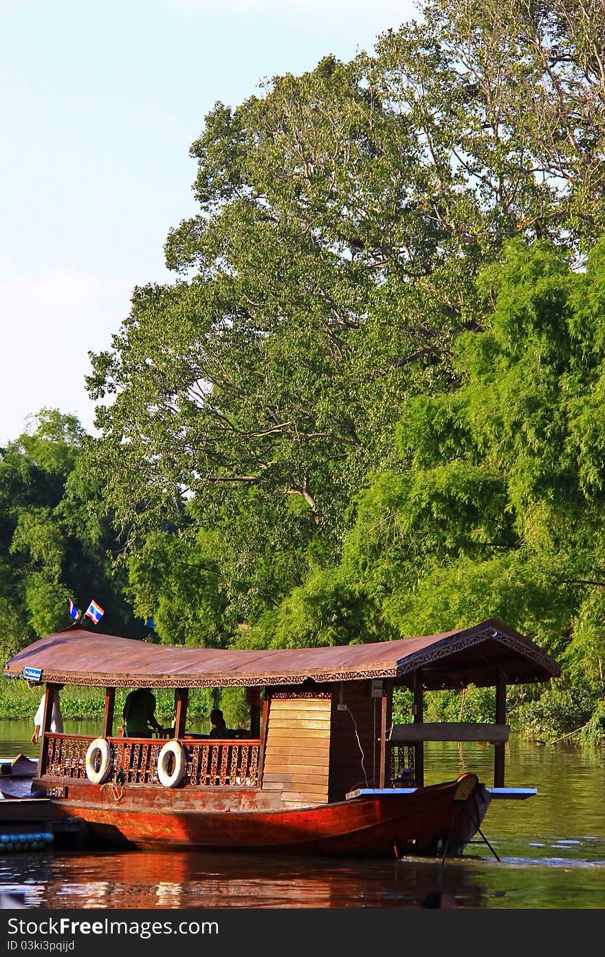 Thai riverboat in Supanburi, Thailand