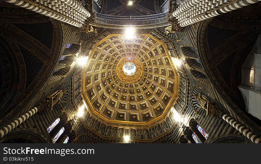 Dome of cathedral of siena in italy. Dome of cathedral of siena in italy