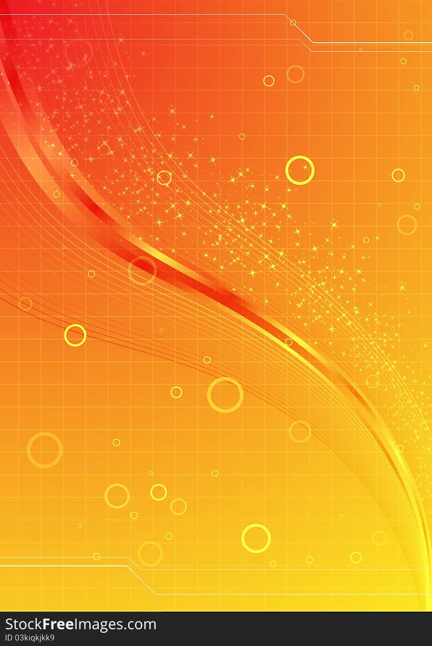 Abstract orange background. Clip-art