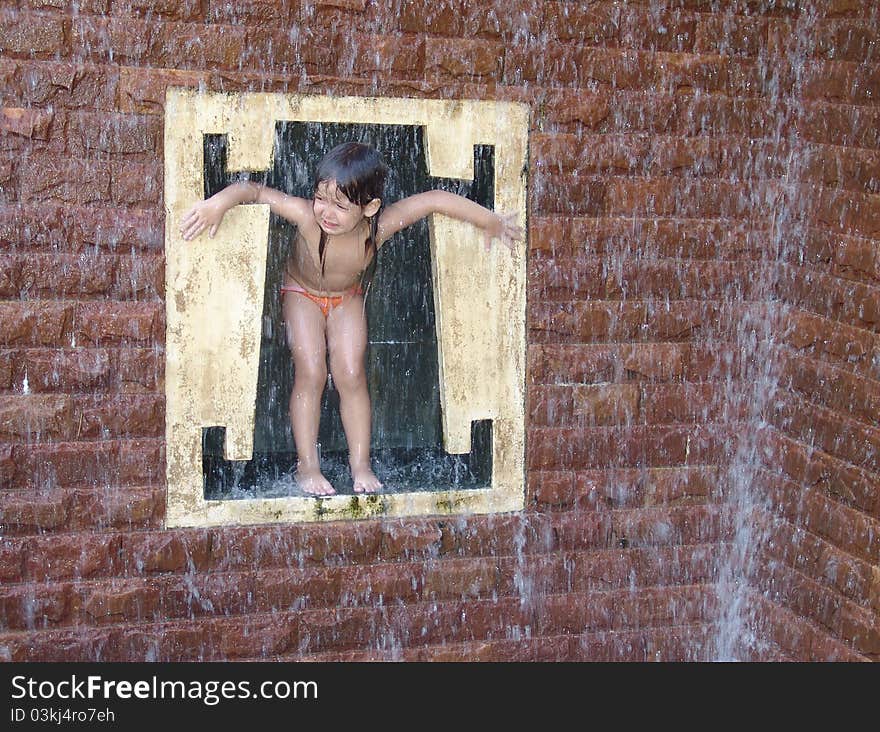 Girl in the aquapark