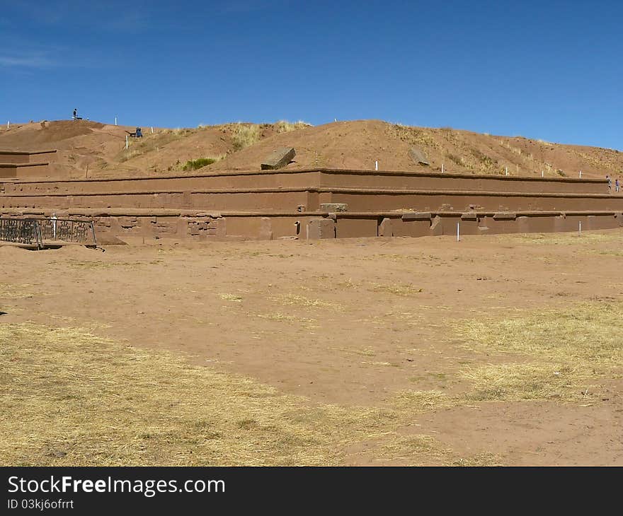 Tiwanaku - ancient city in Bolivia, 72 km from La Paz, near the eastern shore of Lake Titicaca. Dated 12-17 century BC. Tiwanaku - ancient city in Bolivia, 72 km from La Paz, near the eastern shore of Lake Titicaca. Dated 12-17 century BC.