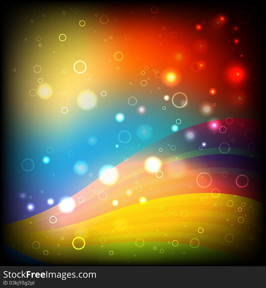 Abstract luxury background with rainbow