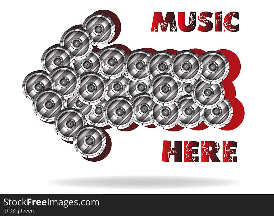 The abstract advertizing of music. Clip-art