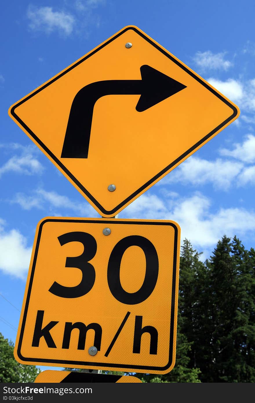 Road Sign on Canadian Highway