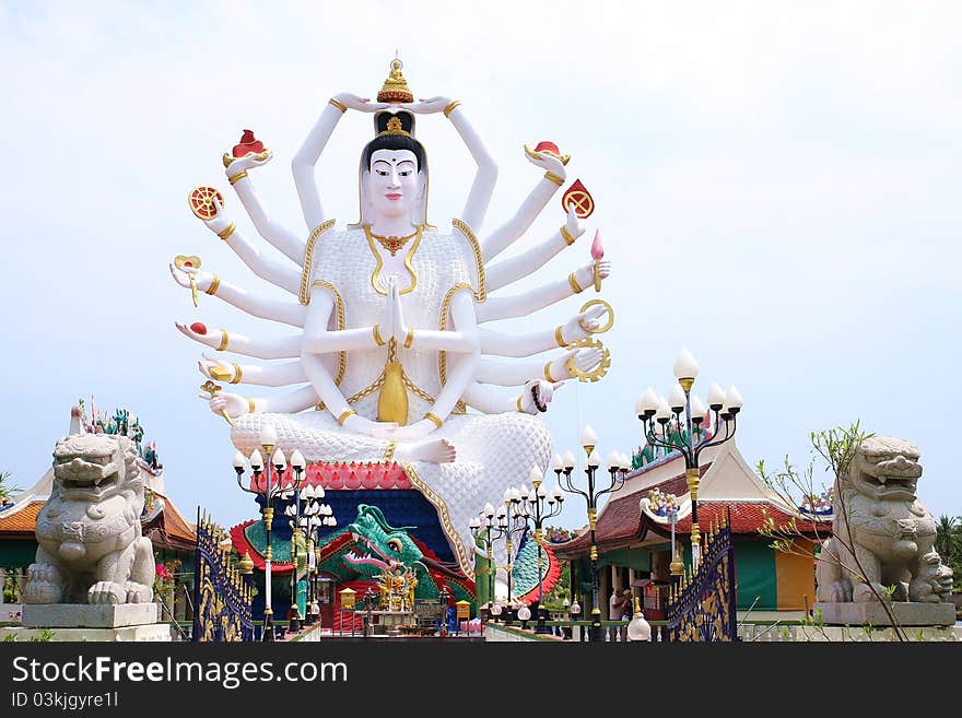 Guan Yin at Wat Plai Lam,Samui,Thailand