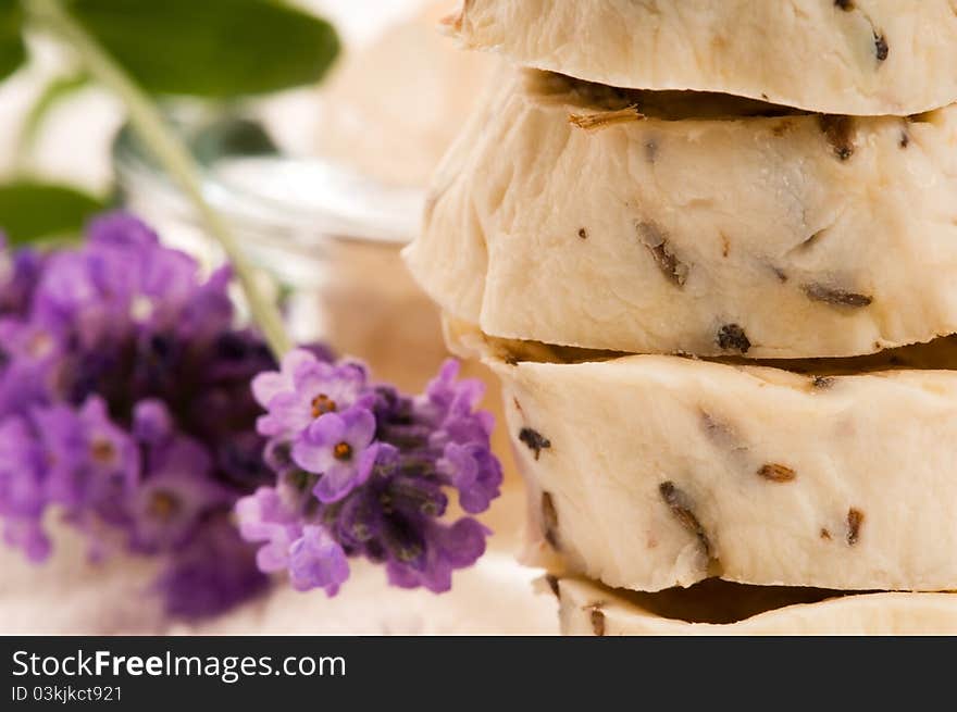 Handmade Soap With Lavender Flowers