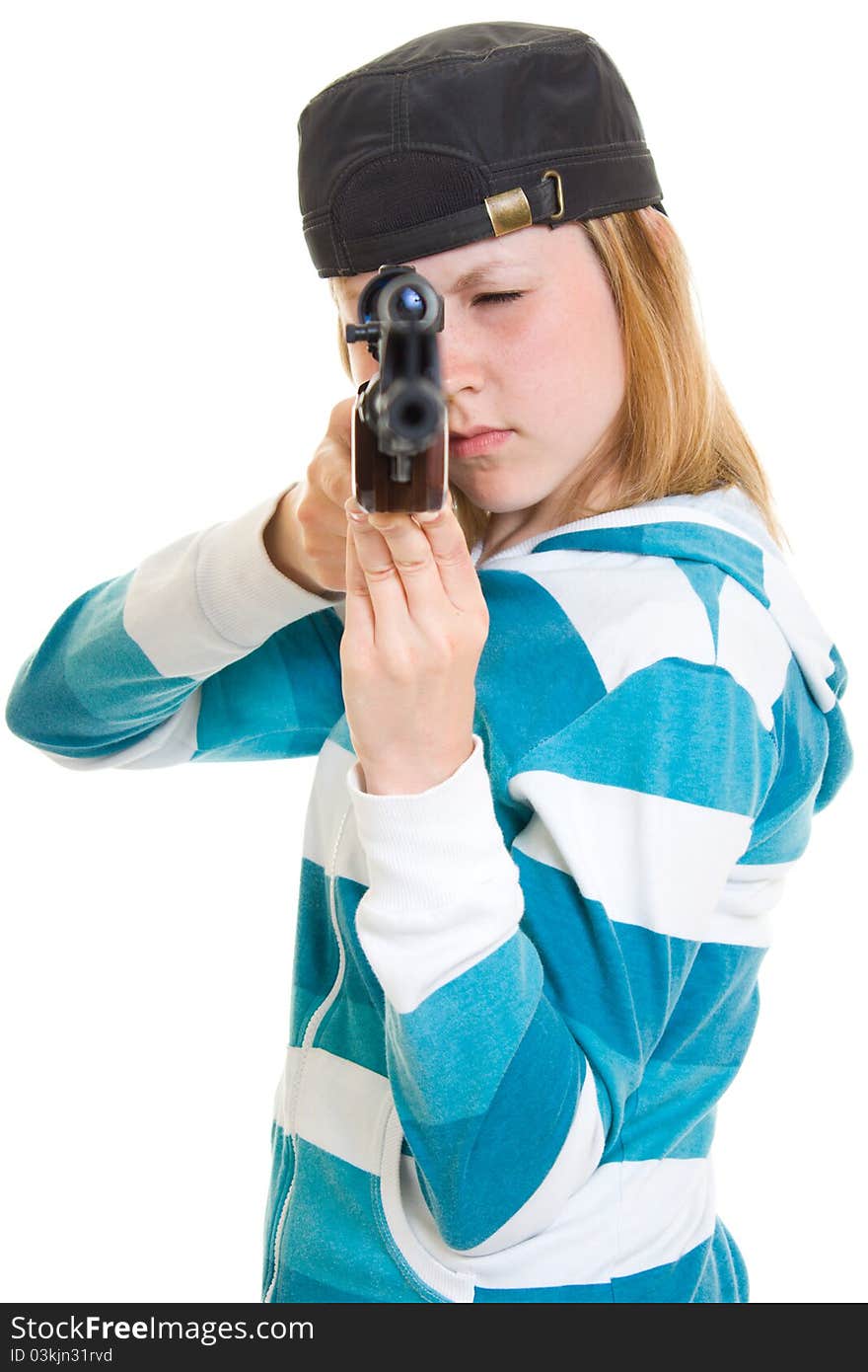 A teenager with a gun