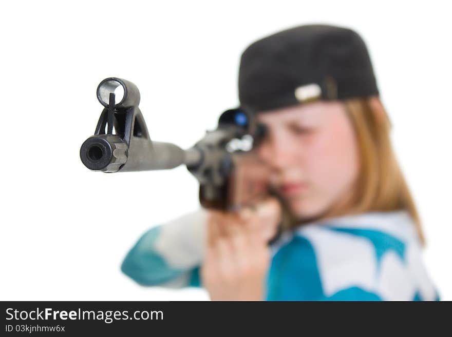 A teenager with a gun