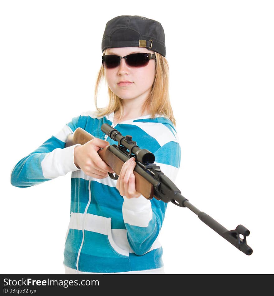 A teenager with a gun