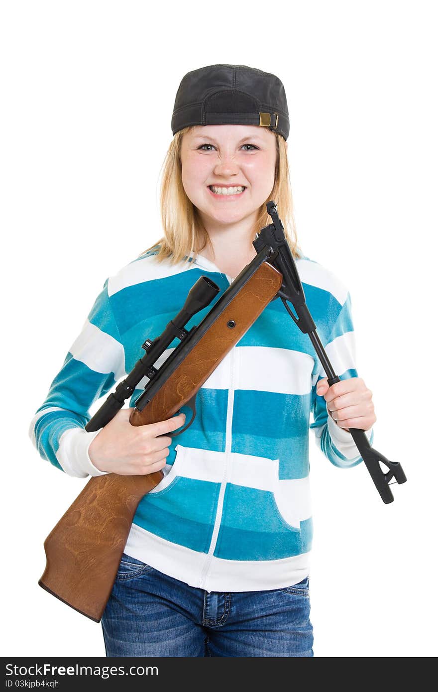 A teenager with a gun