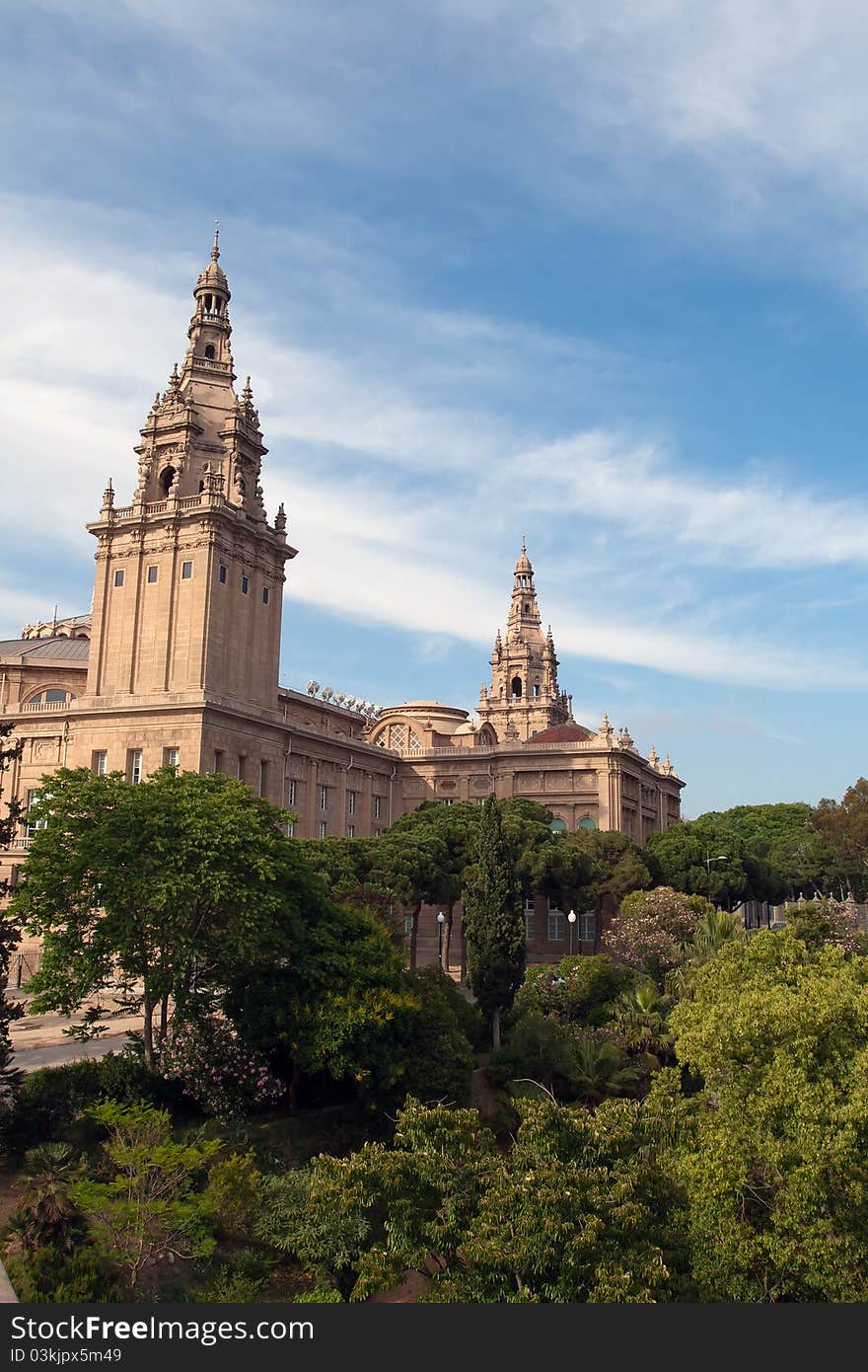 Montjuic Royal Palace in Barcelona, Spain