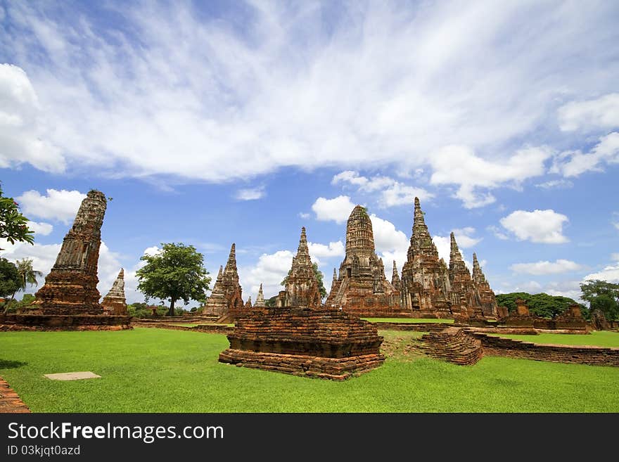 Pagoda at Wat Chaiwattanaram Temple, Ayutthaya, Thailand