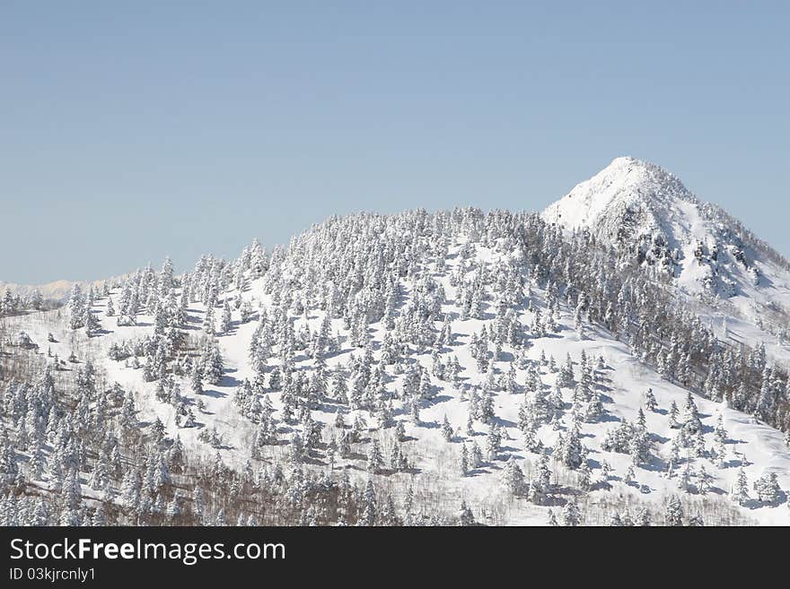 Snow mountain in winter time Japan. Snow mountain in winter time Japan