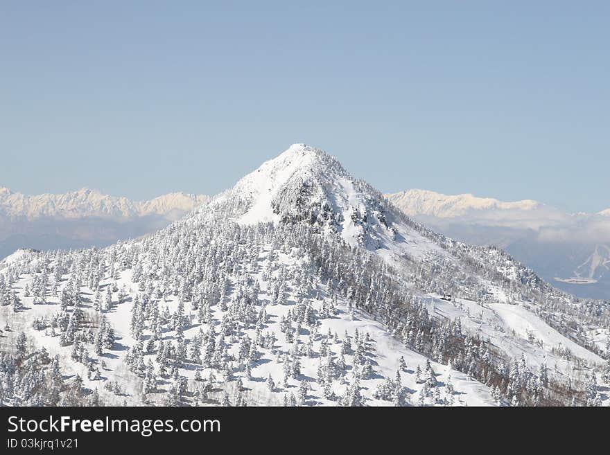 Snow mountain in winter time Japan. Snow mountain in winter time Japan