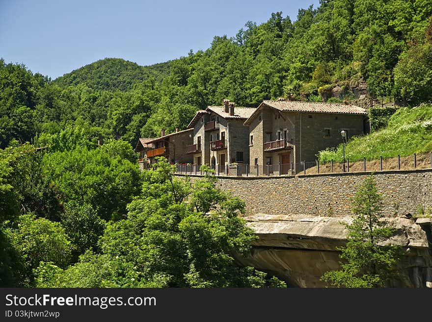 Rupit typical rural landscape of Catalonia, Spain