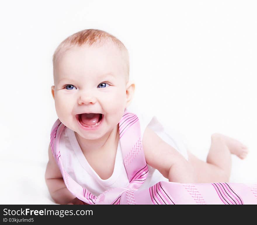 Portrait of a newborn baby girl indoors. Portrait of a newborn baby girl indoors