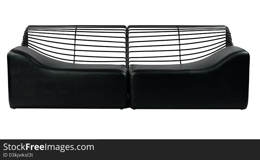 Black modern design of sofa