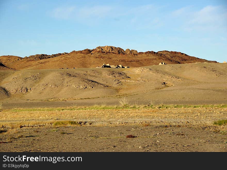 Landscape in Mongolia, in Asia