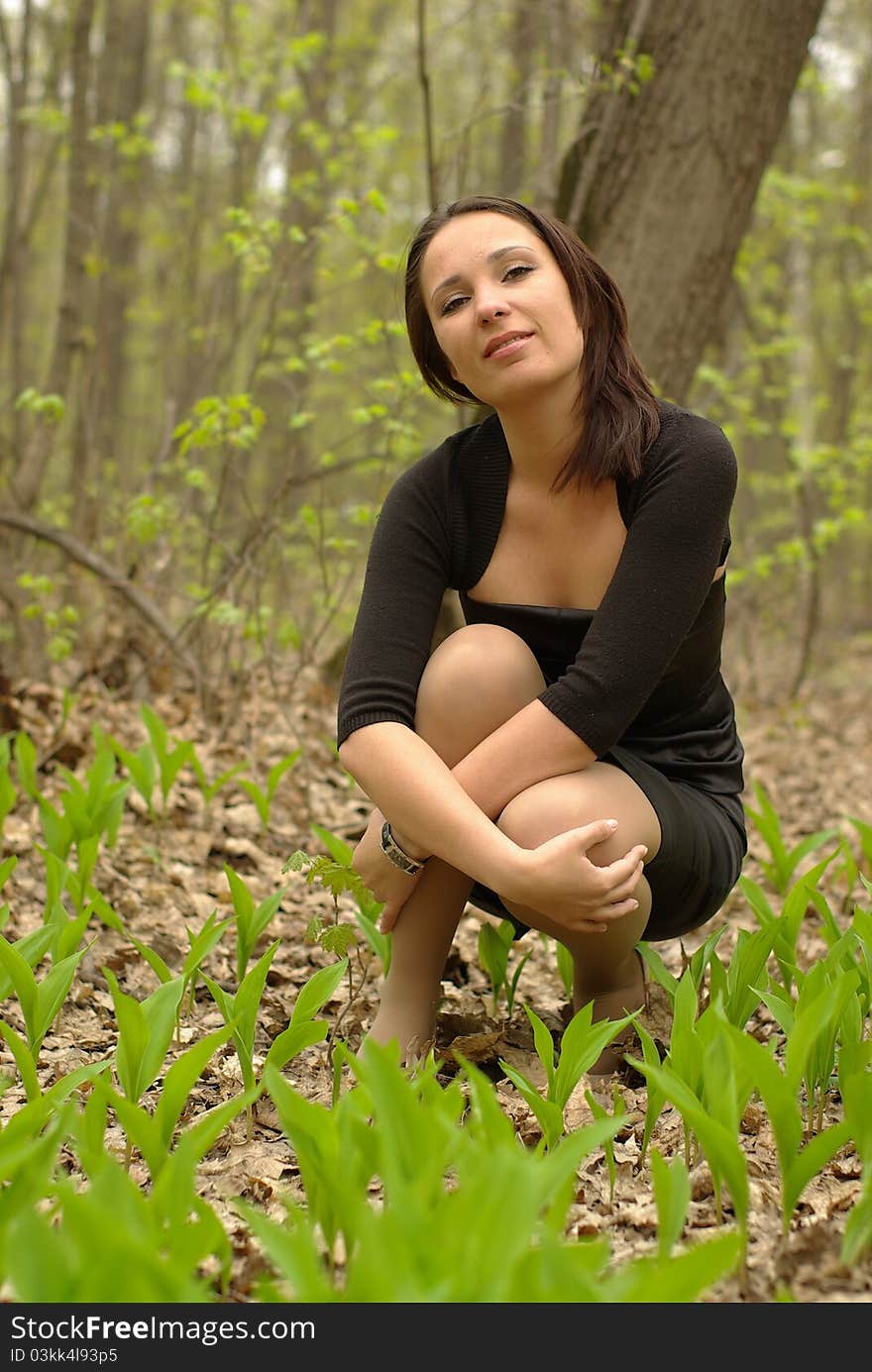 Girl in the forest