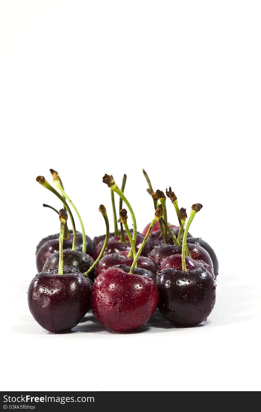 Cherrys on a white background. Cherrys on a white background.