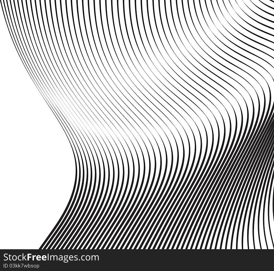 Soft Wavy Lines Black Waves