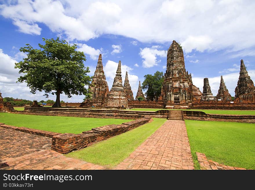 Pagoda at Wat Chaiwattanaram Temple, Ayutthaya, Thailand