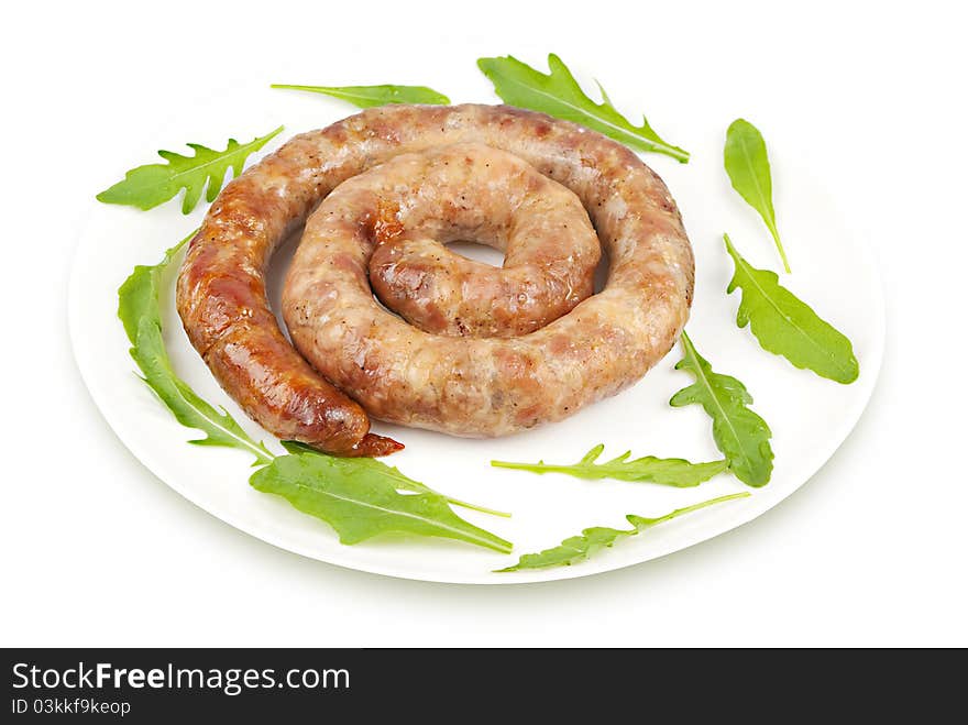 Ring sausage fried