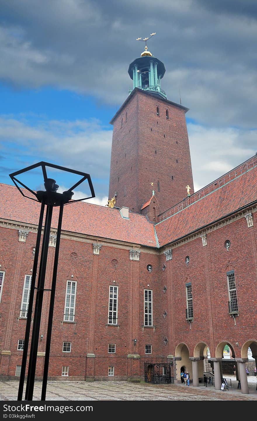 Courtyard of a city town hall in Stockholm, Sweden. Courtyard of a city town hall in Stockholm, Sweden.