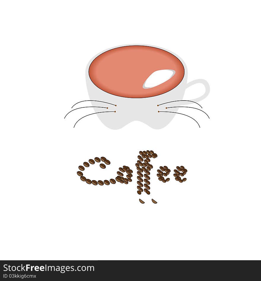 Silhouette Of Animal Against Cup Of Coffee