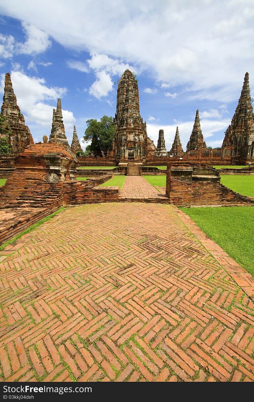 Pagoda at Wat Chaiwattanaram Temple, Ayutthaya, Thailand