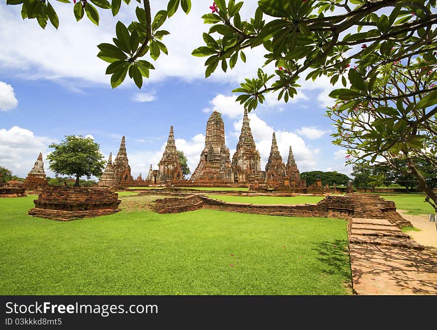 Pagoda at Wat Chaiwattanaram Temple, Ayutthaya, Thailand