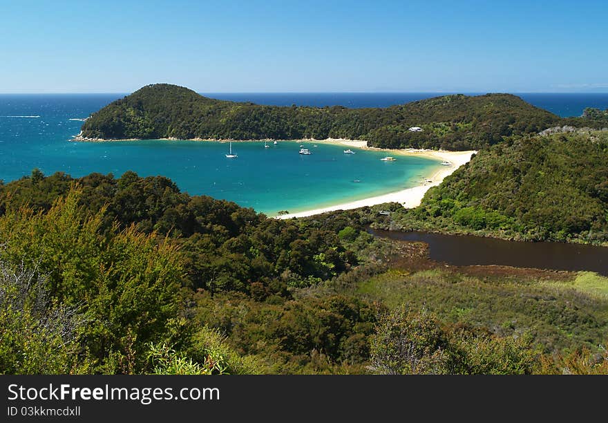 Bay in Abel Tasman national park, South island, New Zealand