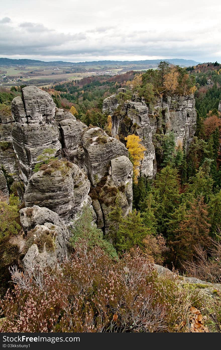 Sandstone rocks in the northern part of the Czech Republic (central Europe) - Czech Paradise. Sandstone rocks in the northern part of the Czech Republic (central Europe) - Czech Paradise