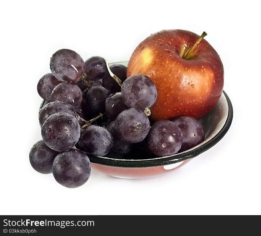 Photography of ripe fruit on white background