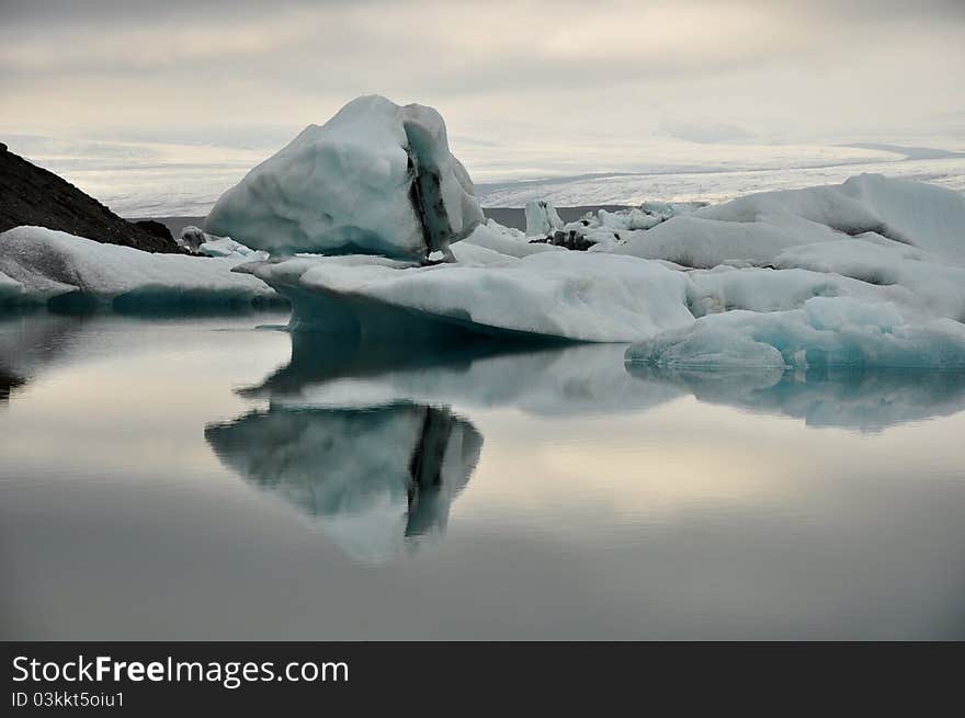 Floating icebergs, famous Jokullsarlon lagoon, Iceland. Floating icebergs, famous Jokullsarlon lagoon, Iceland