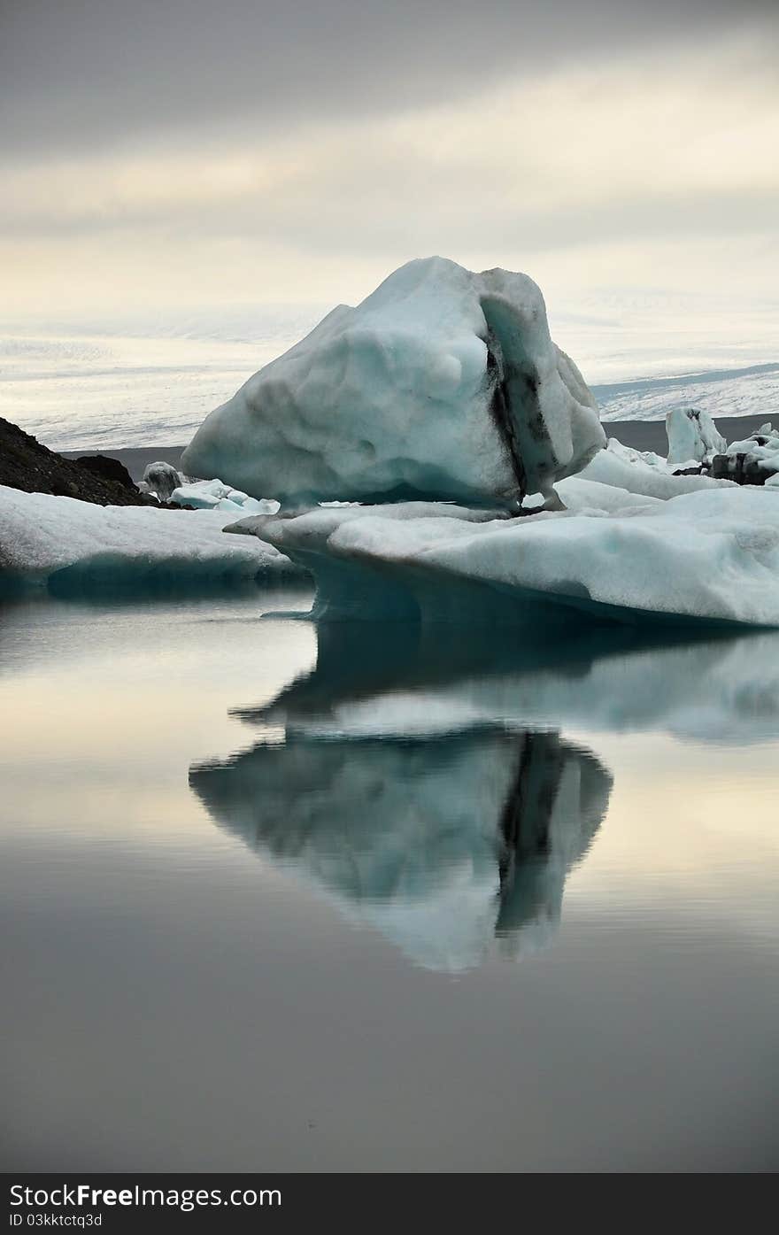 Floating icebergs, Iceland