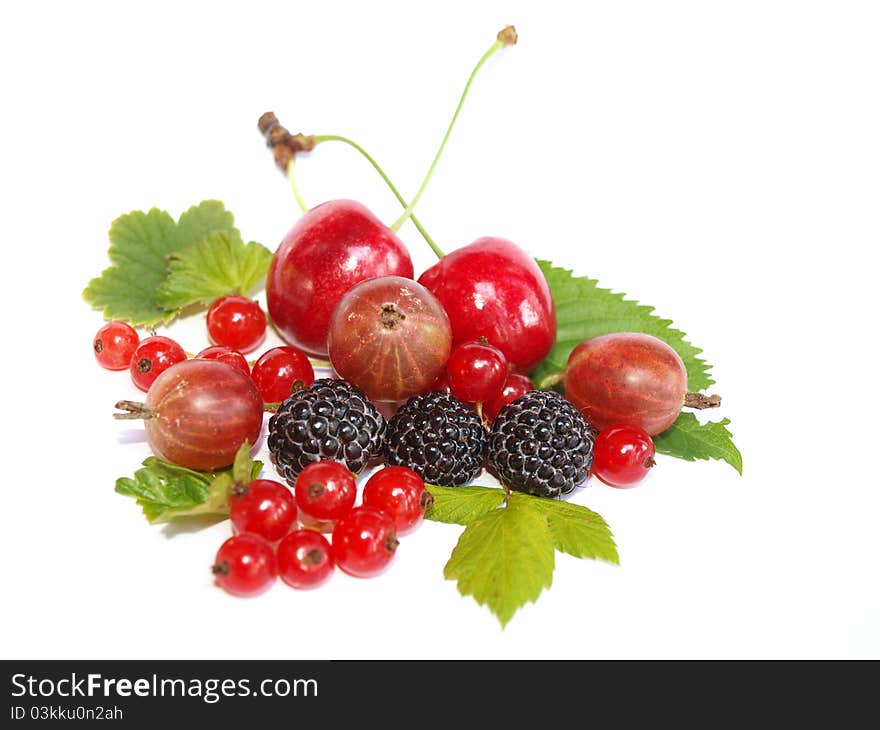 Summer fruits on a background