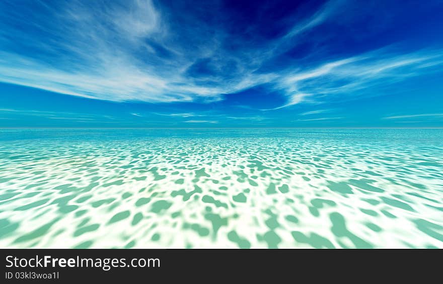 Scenery of the beautiful sea. Scenery of the beautiful sea